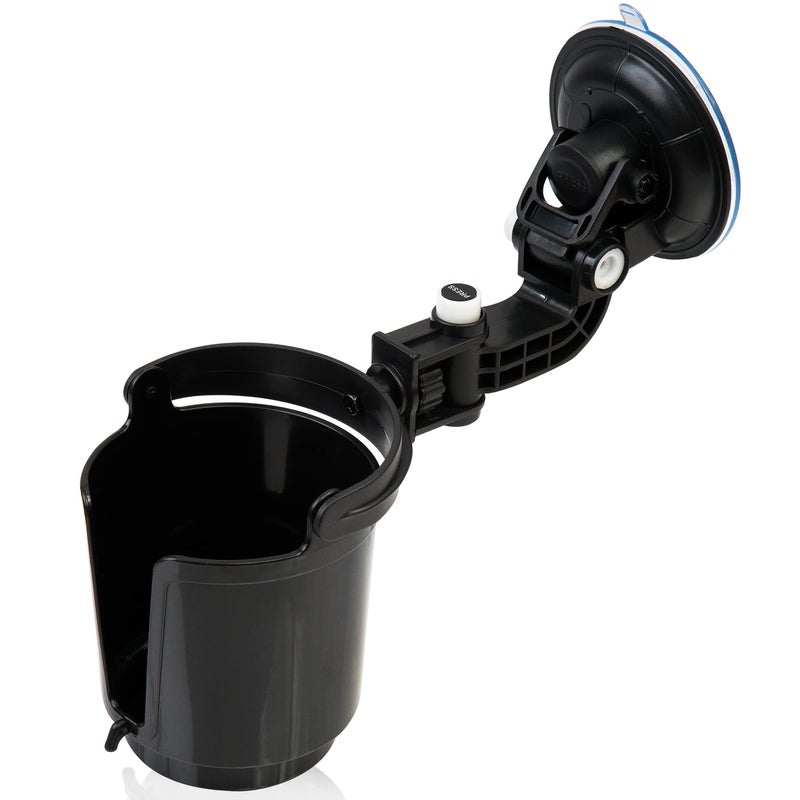 ZONETECH Recessed Folding Cup Drink Holder - Black Premium Quality Sturdy Vehicle Adjustable Beverage Organizer - Image 1